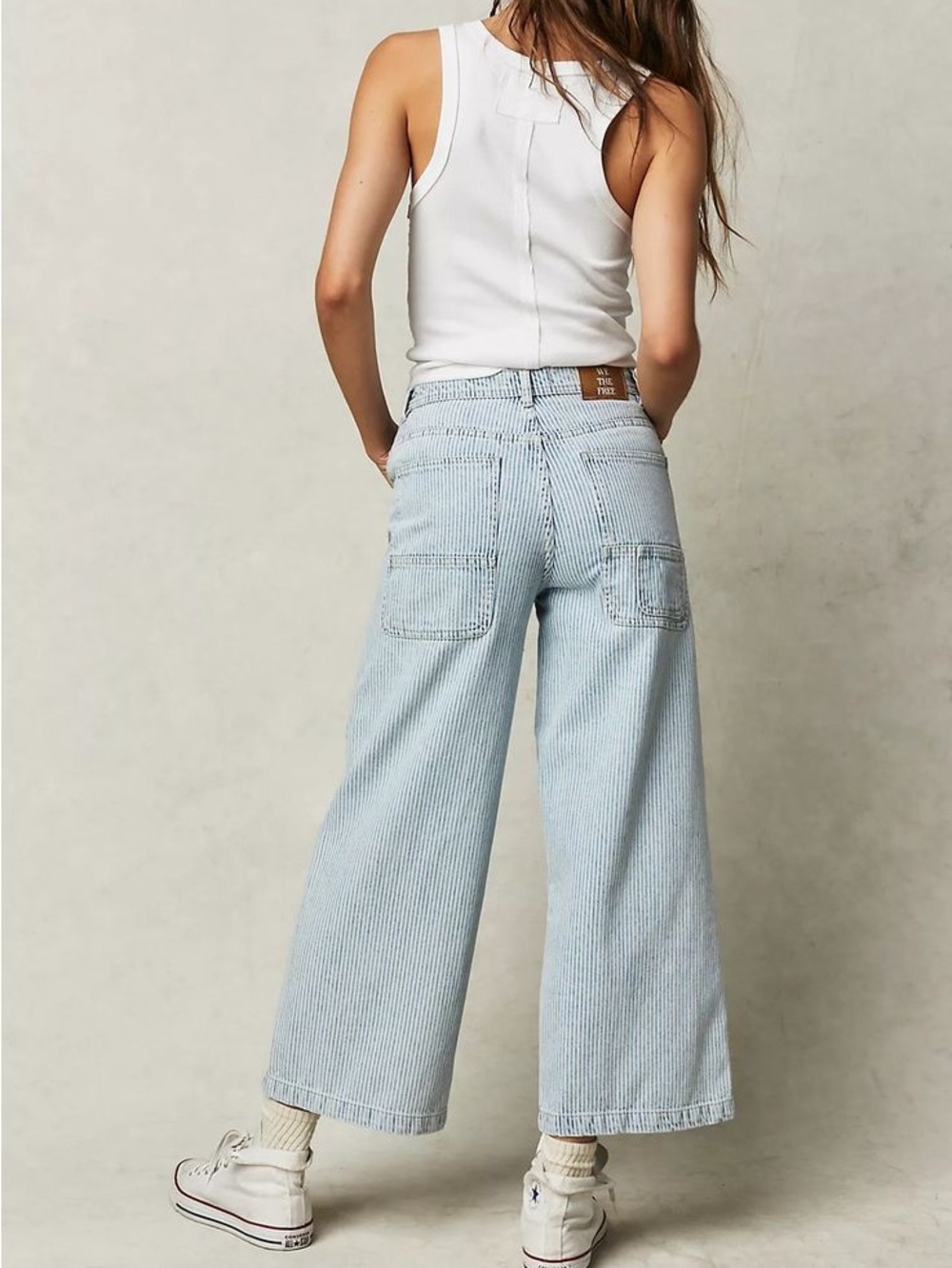 Free People We the Free Piper Mid Rise Crop Wide Leg Jeans NWT!! 🩵 - Picture 8 of 10